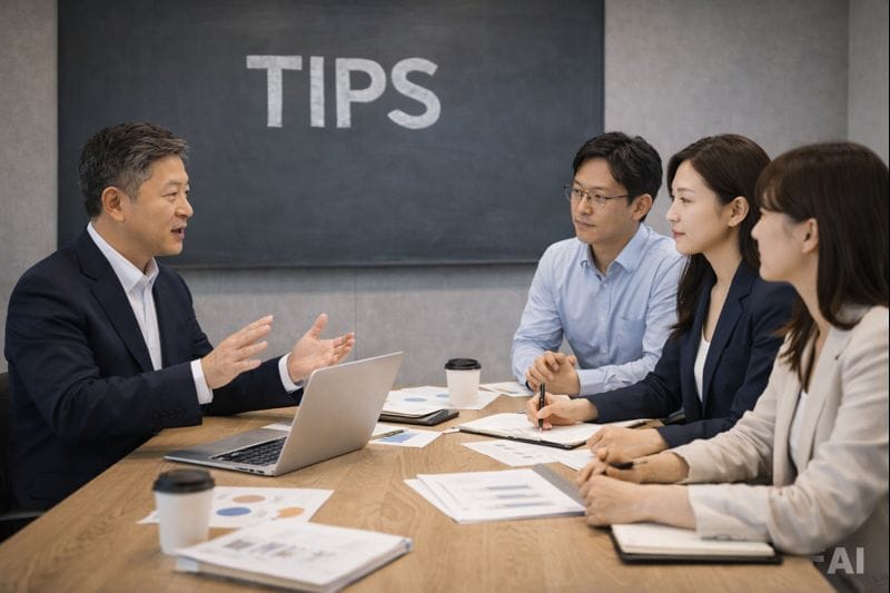 팁스 운영사와 상담중인 지원자들