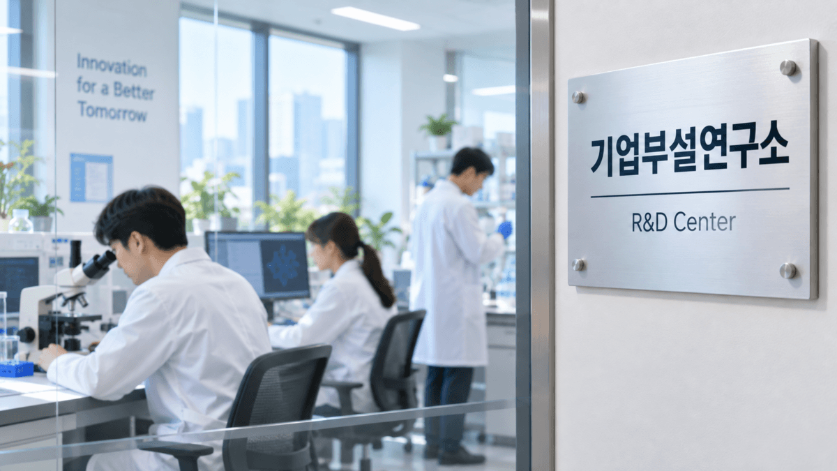 기업부설 연구소에서 연구하는 직원들이 보인다.