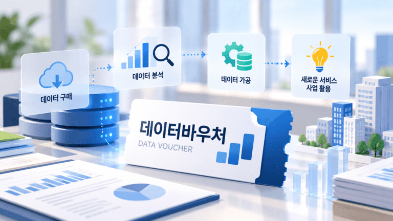 데이터바우처로 활용 가능한 데이터관련 이모티콘들이 보인다.